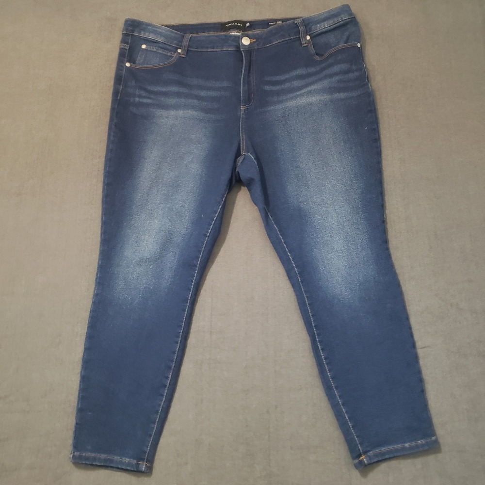 Tahari Kelly Skinny Jeans Womens 24W‎ Blue Dark Wash Stretch Denim